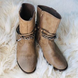 Tan Brown Ankle Boots (Read Description)